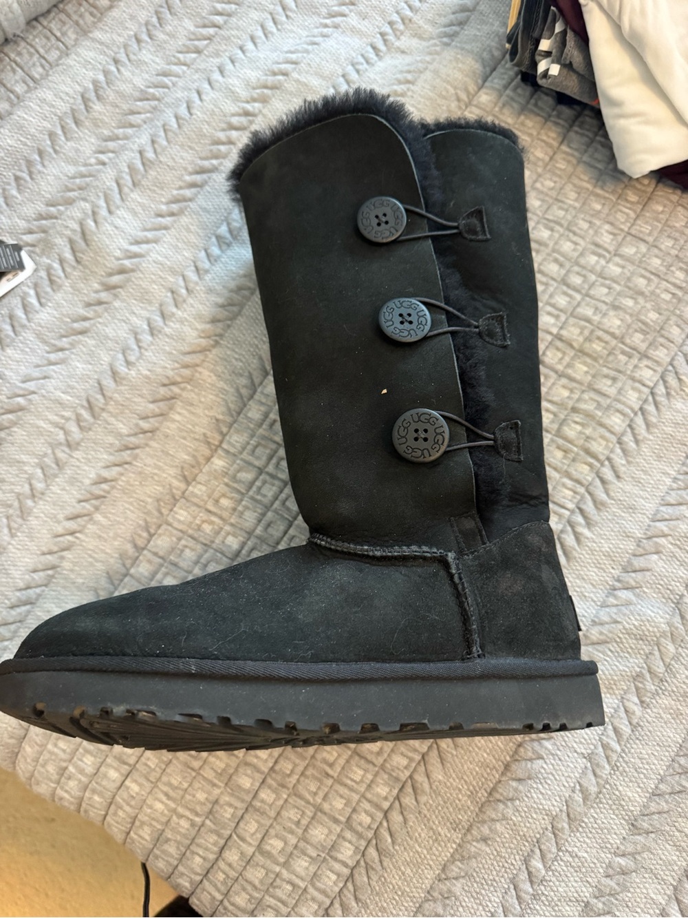 UGG Women's Tall Bailey Button Boot - Black